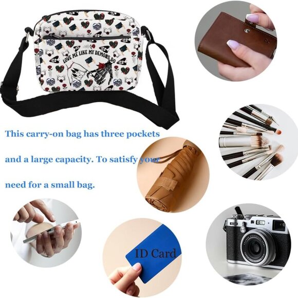 Unique Skull Hands Tote: Gothic Valentine Crossbody Purse for All Occasions - Picture 4 of 6